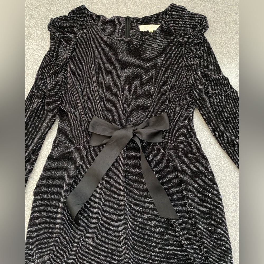 Black long sleeve sparkly holiday dress Size M